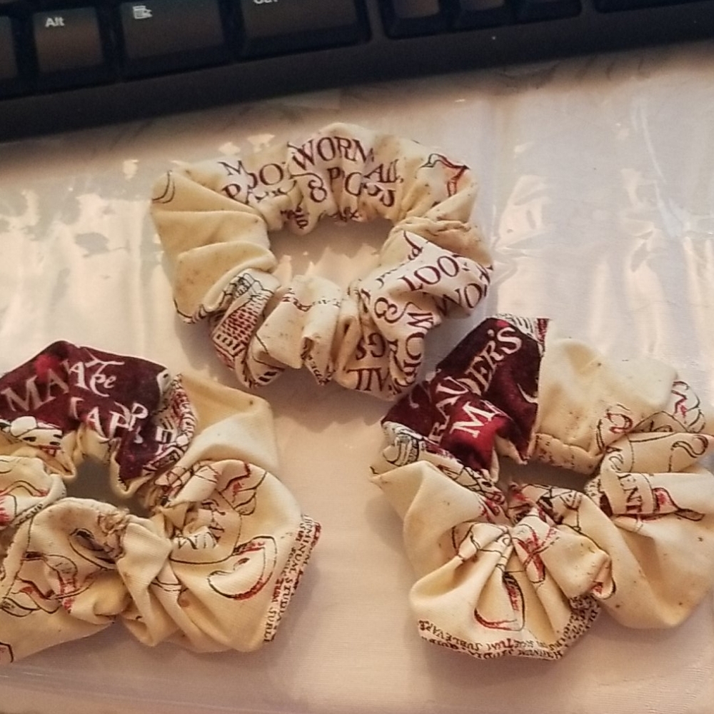 The Marauder's Map scrunchies